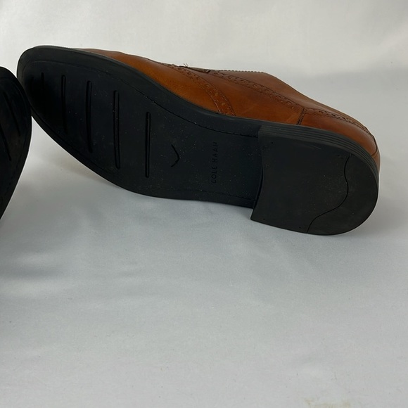 COLE HAAN Men Collen Wing Tip II British Tan Brown Oxford C12489 SZ 9.5 - Picture 9 of 16